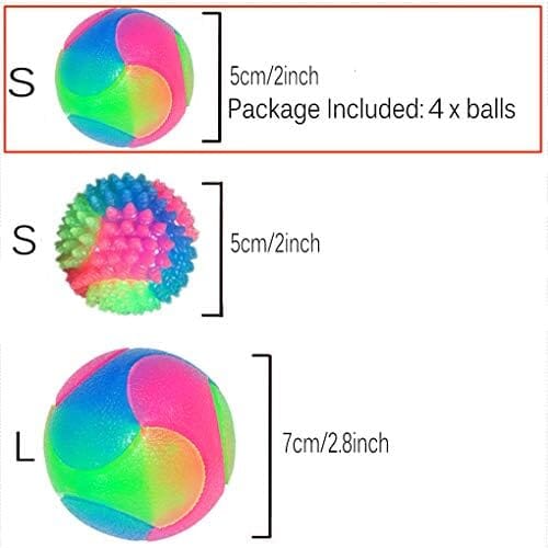 4 pcs Light Up Dog Balls Interactive Pet Toys