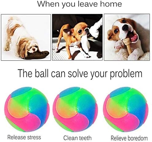4 pcs Light Up Dog Balls Interactive Pet Toys